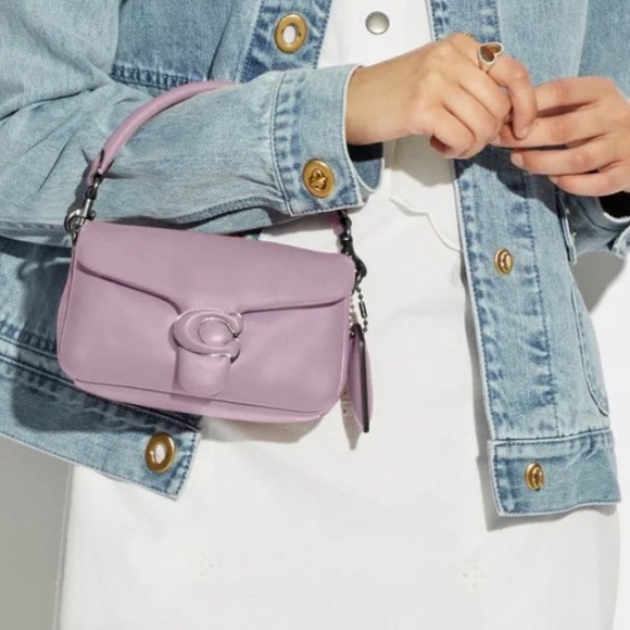 Coach Pillow Tabby Shoulder Bag 18 in color lilac - Picture 13 of 13